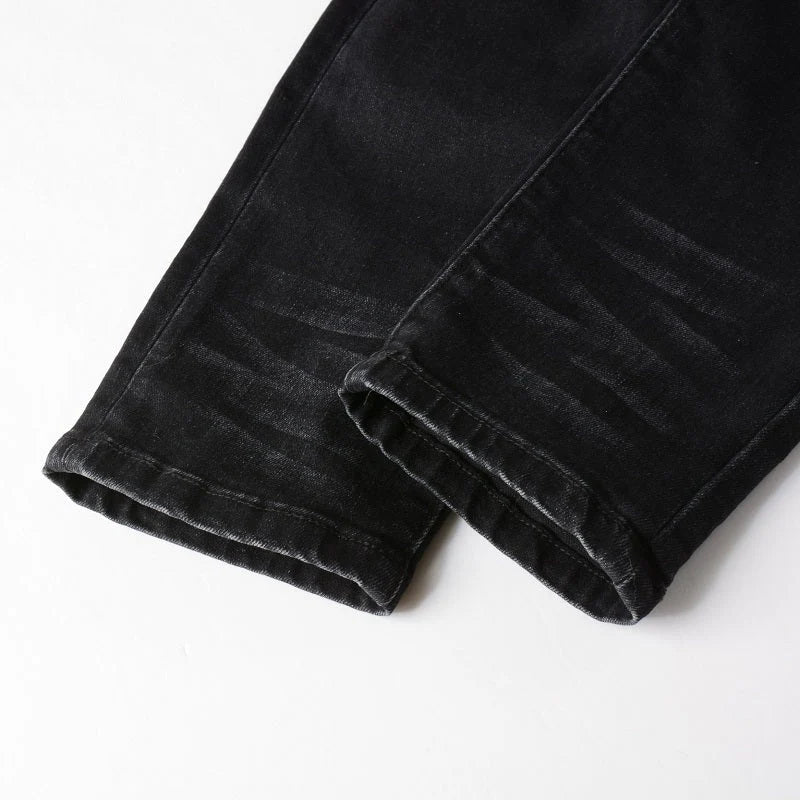 Red Flower Patch Jeans