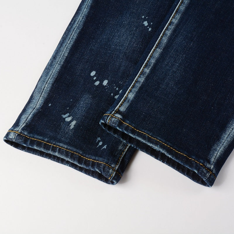 Blue Classic Ripped Jeans