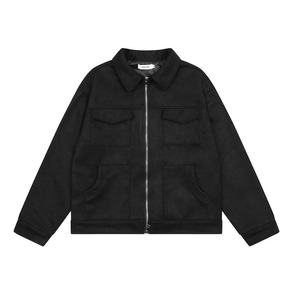 Suede Work Jacket - Grey