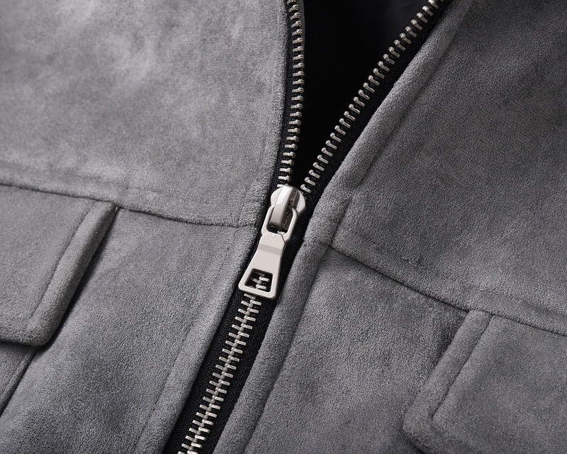 Suede Work Jacket - Grey