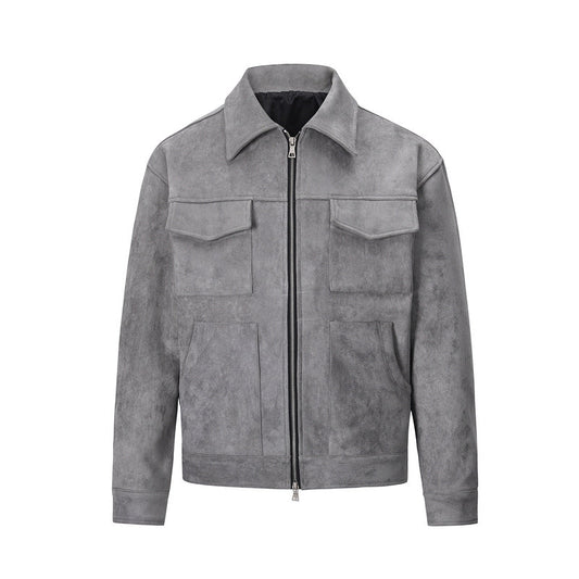 Suede Work Jacket - Grey