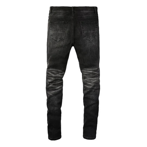 Red Flower Patch Jeans
