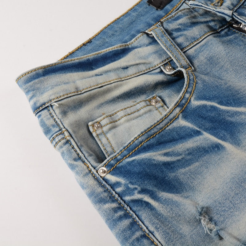 Blue Flower Jeans