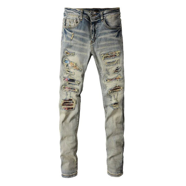Color Patch Jeans