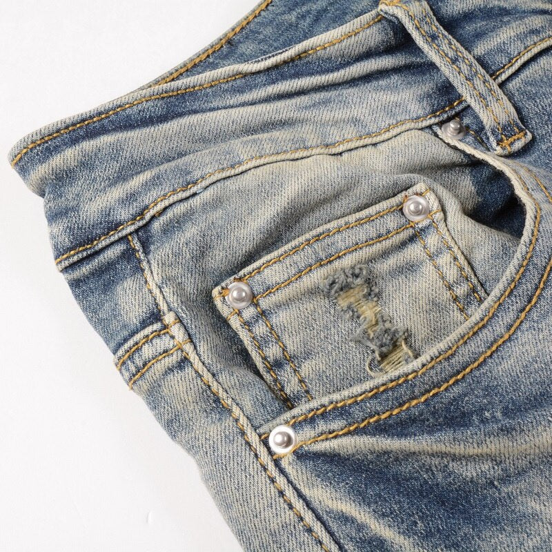 Color Patch Jeans