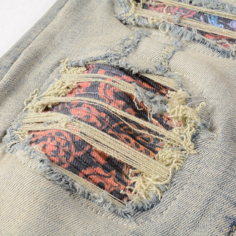 Color Patch Jeans