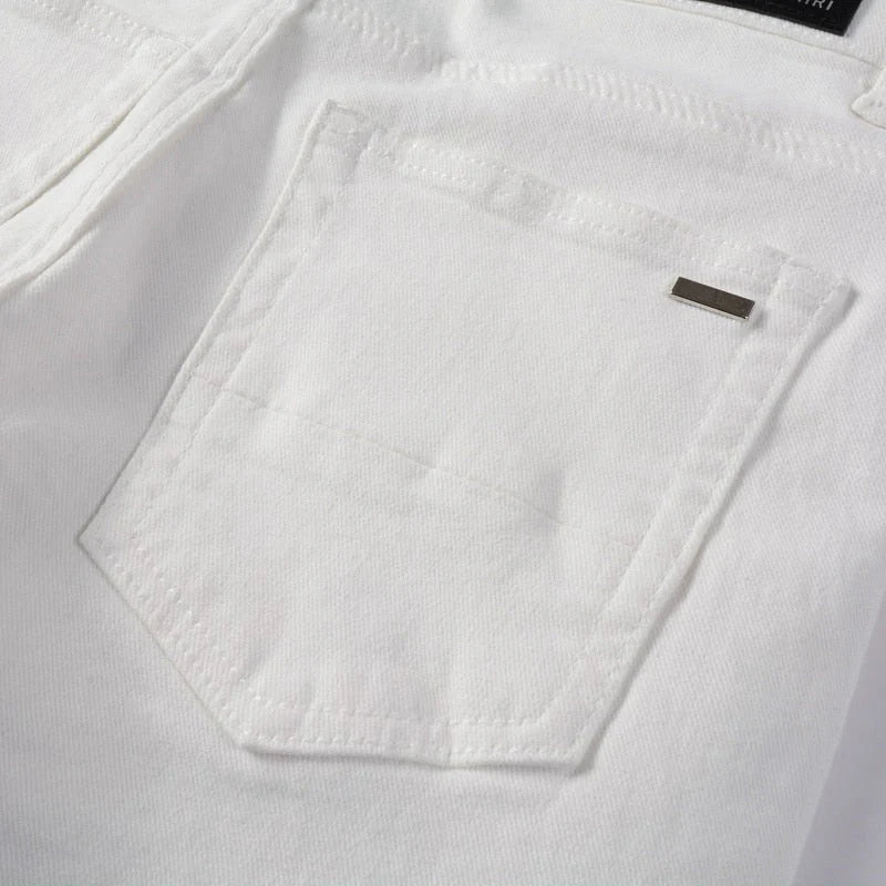 White Flower Patch Jeans