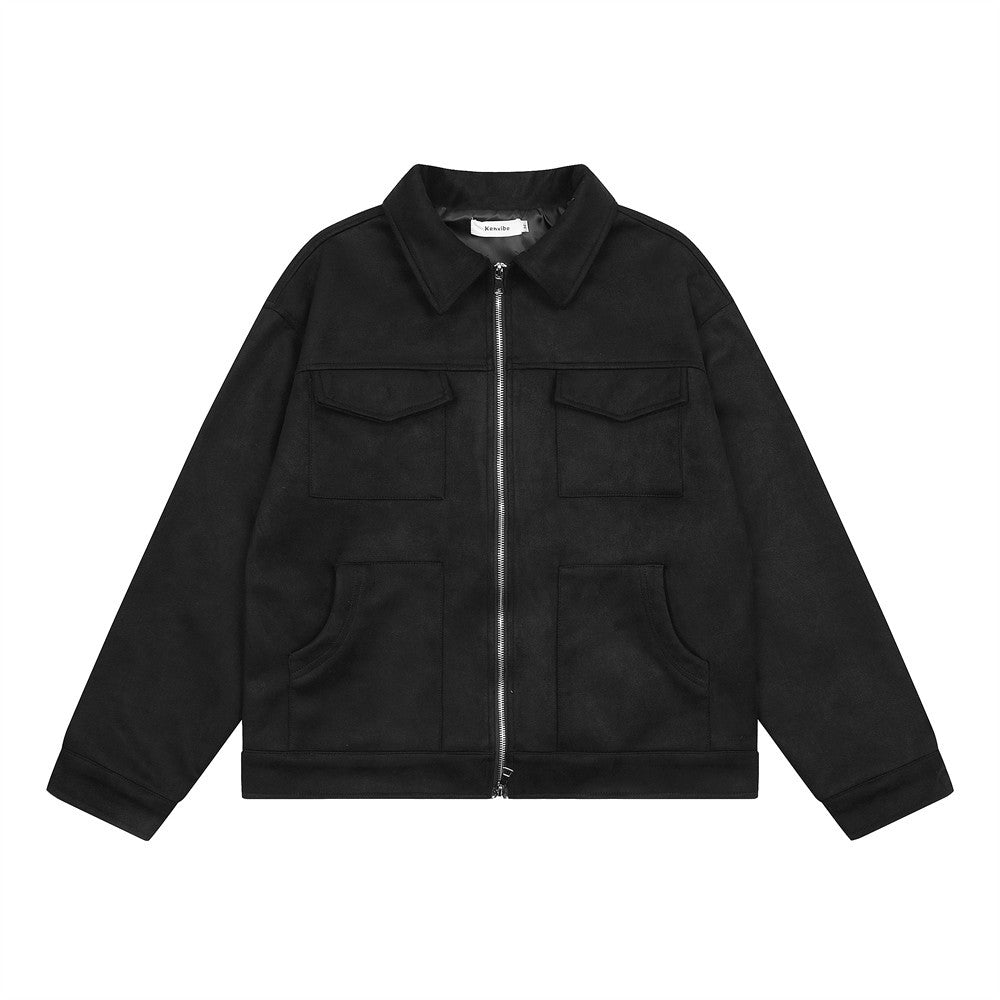 Suede Work Jacket - Grey