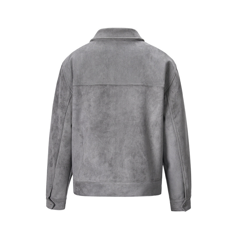 Suede Work Jacket - Grey