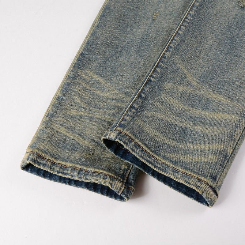 Red Patch Flower Jeans