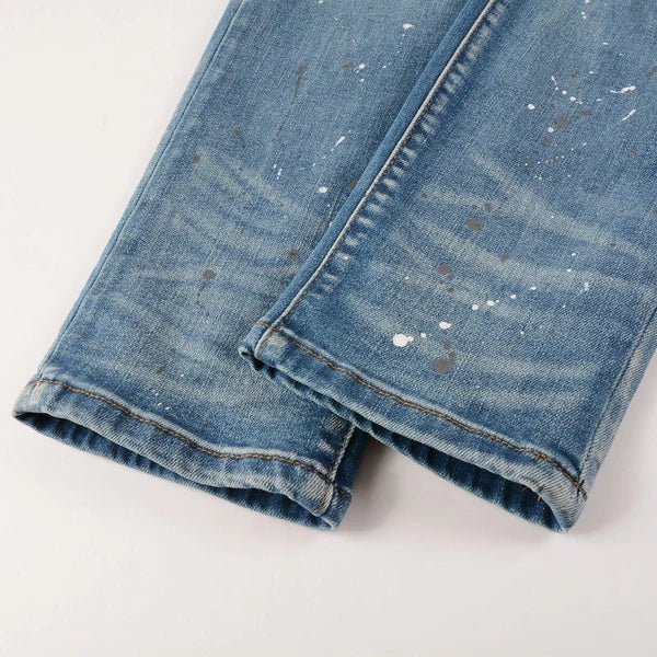 Blue Jewel Patch Jeans
