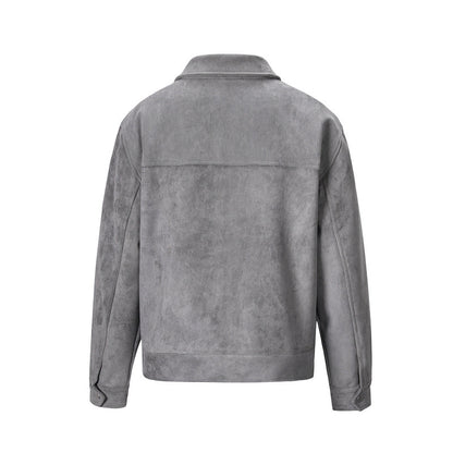 Suede Work Jacket - Grey